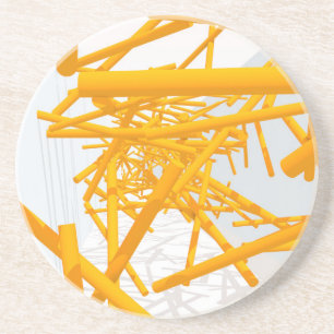 Posavasos Espacio arquitectónico con forma geométrica brilla