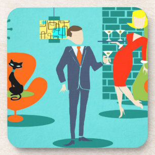 Posavasos Espacio Retro Edad Personalizado Pareja Cork Sastr