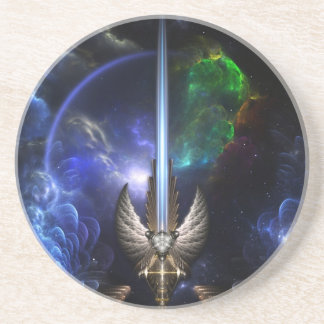 Posavasos Espada De Ángel Wing Del Arqueoso Espacio Arenisca