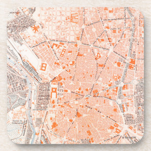 Posavasos España: Mapa de Madrid, C1920