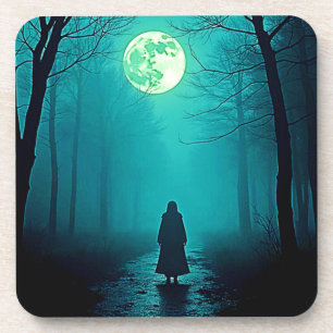Posavasos Espectacular diseño nocturno de luna llena