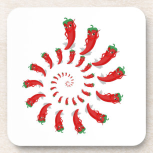 Posavasos Espiral de diva de pimienta roja
