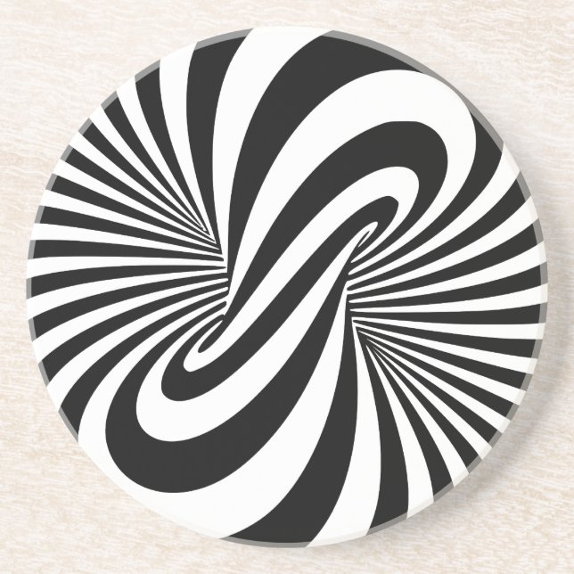Posavasos Espiral de la ilusión óptica 3D (Frente)