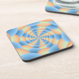 Posavasos Espiral en castañas azules y rosas