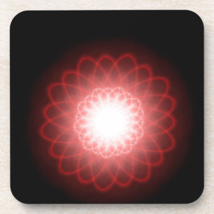 Posavasos Espirales rojas hipnóticas