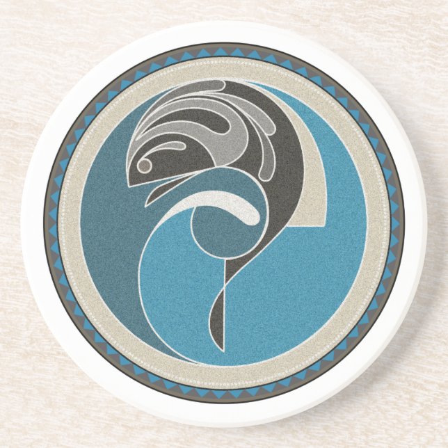 Posavasos Espíritu De La Montaña De Arenisca De Pescado (Frente)