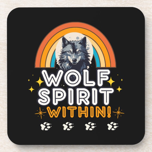 Posavasos Espíritu de Lobo Interior (Frente)