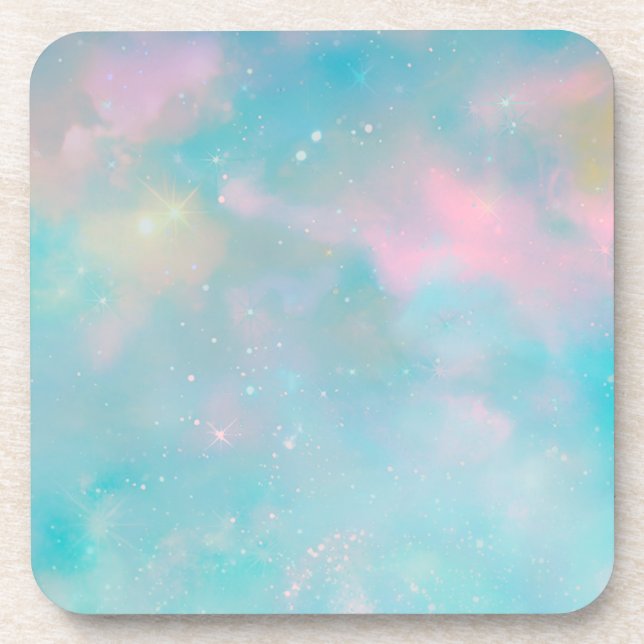 Posavasos Esplandor Celestial Pastel Plastic Coaster (Frente)