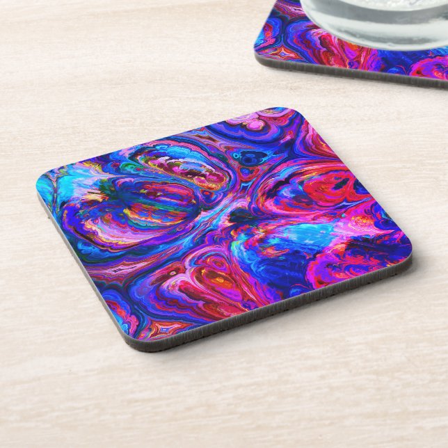 Posavasos Esplandor moderno de pinturas de morado (Lado Izquierdo)