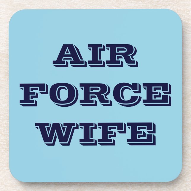 Posavasos Esposa De La Fuerza Aérea De Coaster Set (Frente)
