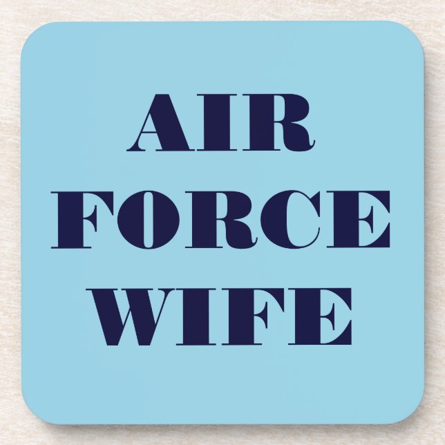Posavasos Esposa De La Fuerza Aérea De Coaster Set (Frente)