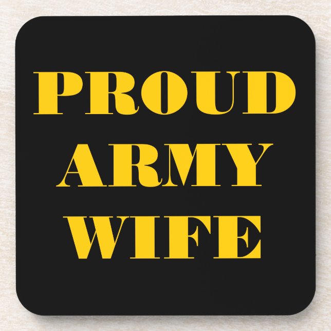 Posavasos Esposa Orgullosa Del Ejército (Frente)