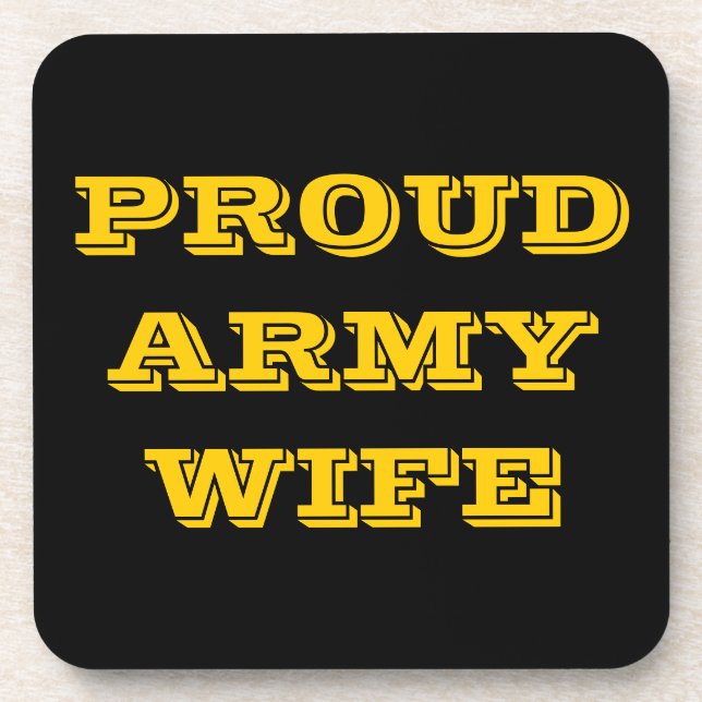 Posavasos Esposa Orgullosa Del Ejército (Frente)