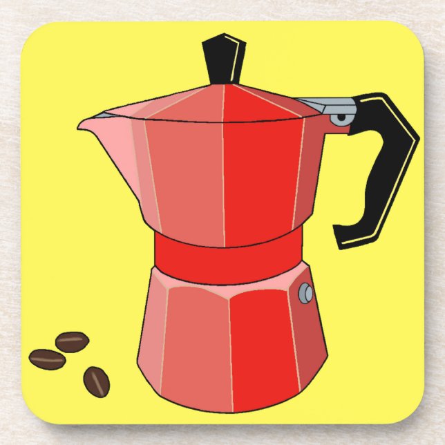 Posavasos Espresso rojo arcoiris (Frente)