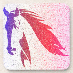 Posavasos Espuma de caballos patriótica Montaña de plástico