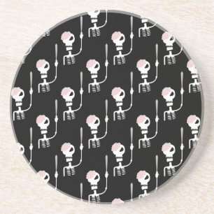 Posavasos Esqueleto de Halloween con espada