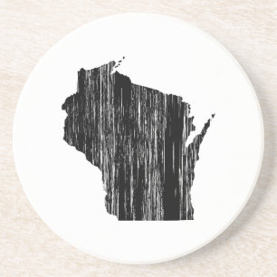Posavasos Esquema apenado del estado de Wisconsin