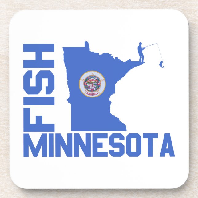 Posavasos Esquema de estado de Pescado Minnesota (Frente)