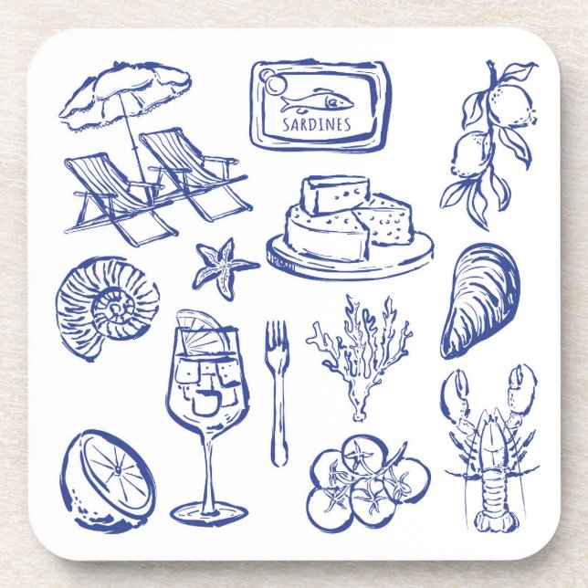 Posavasos Esquema de Vida Mediterránea (Frente)