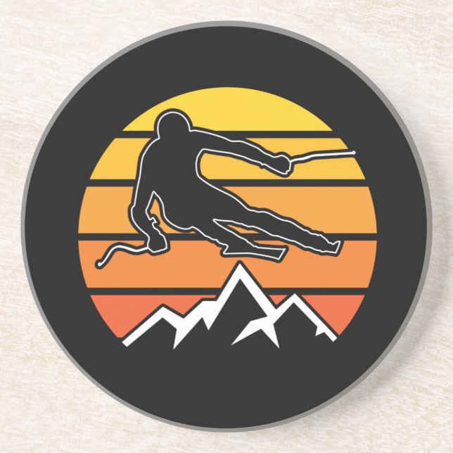 Posavasos Esquí retro (Frente)