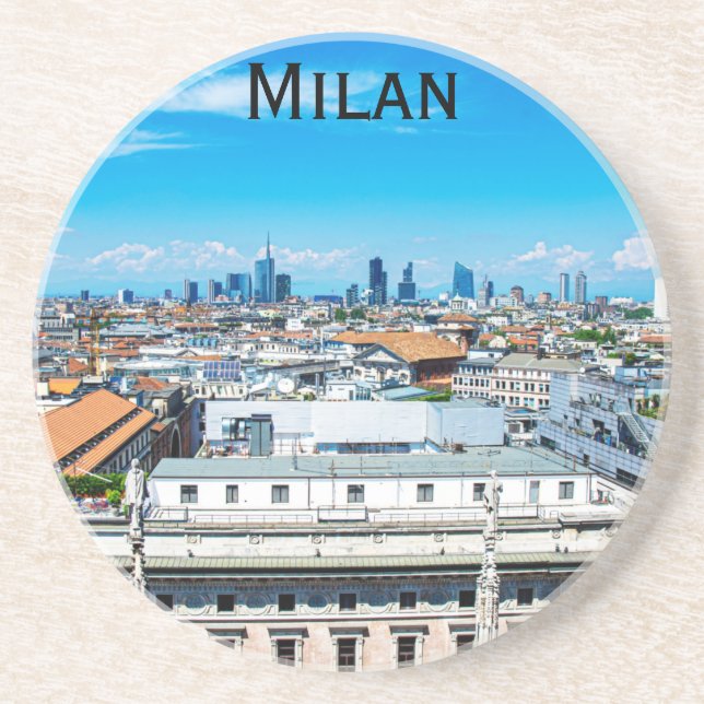 Posavasos Esquina de Milán en Italia (Frente)