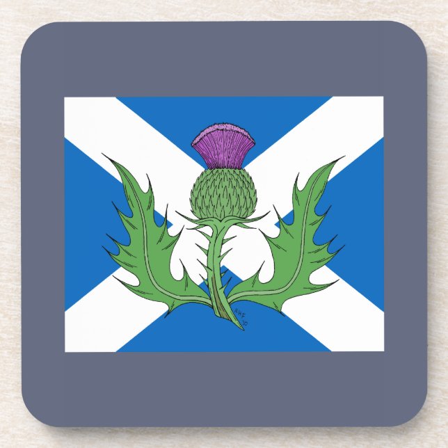Posavasos Esquisto y Saltire escoceses (Frente)