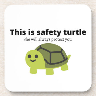 Posavasos Esta es la tortuga de seguridad