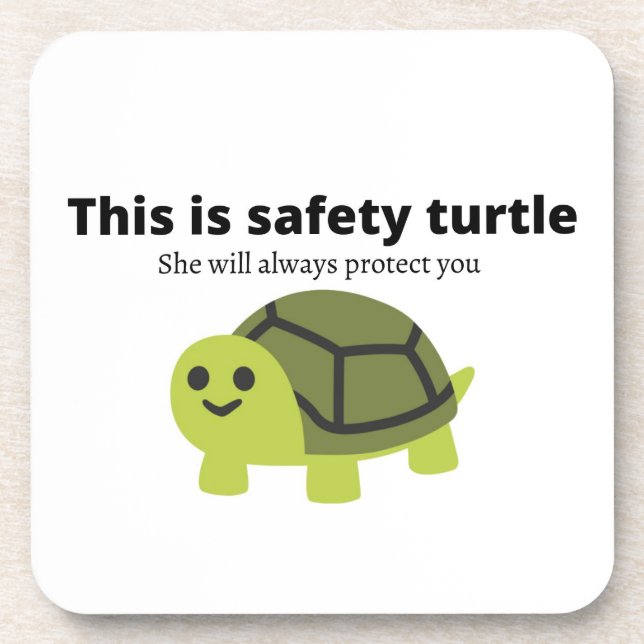 Posavasos Esta es la tortuga de seguridad (Frente)
