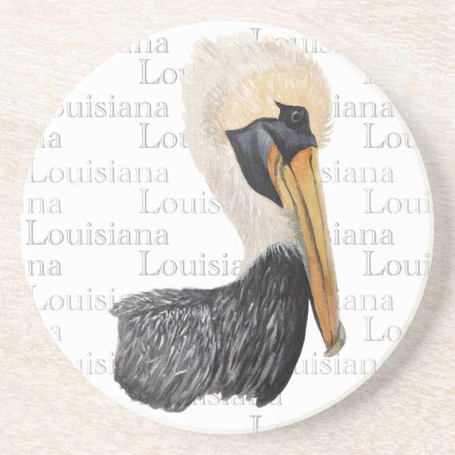 Posavasos Estación de arena de Louisiana Pelican (Frente)