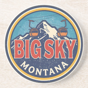 Posavasos Estación de esquí BIG SKY Montana vintage montaña 