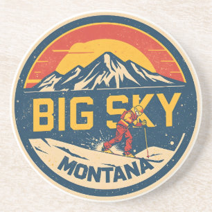 Posavasos Estación de esquí BIG SKY Montana vintage montaña 