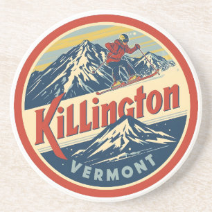 Posavasos Estación de esquí vintage KILLINGTON Vermont monta