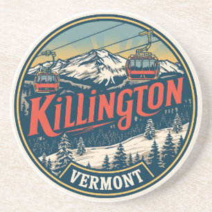 Posavasos Estación de esquí vintage KILLINGTON Vermont monta