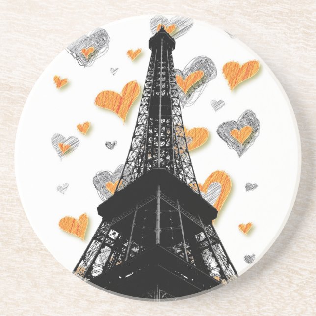 Posavasos Estación de la Torre Eiffel de París (Frente)