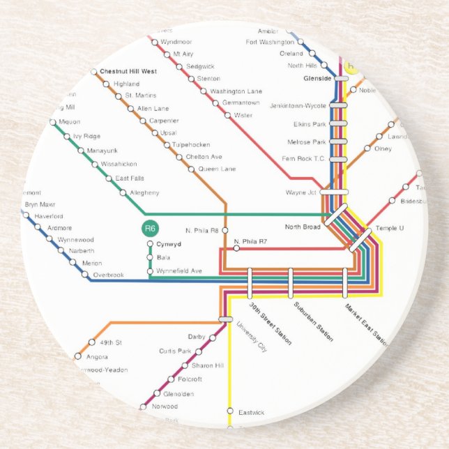 Posavasos Estación de metro de Filadelfia (Frente)