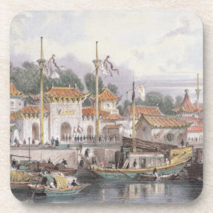 Posavasos Estación militar del cercano chino la ciudad de C