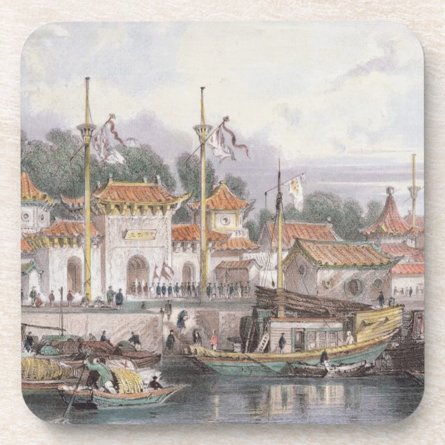 Posavasos Estación militar del cercano chino la ciudad de C (Frente)