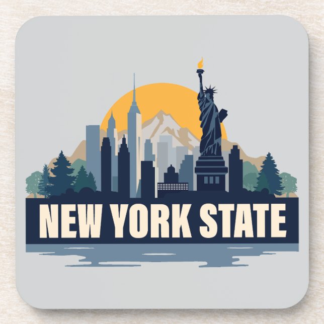 Posavasos Estado de Nueva York, Estados Unidos de América (Frente)