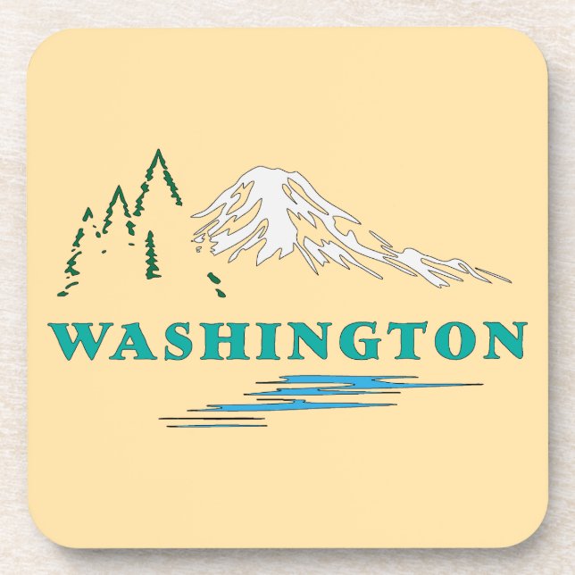 Posavasos Estado de Washington Estados Unidos de América (Frente)