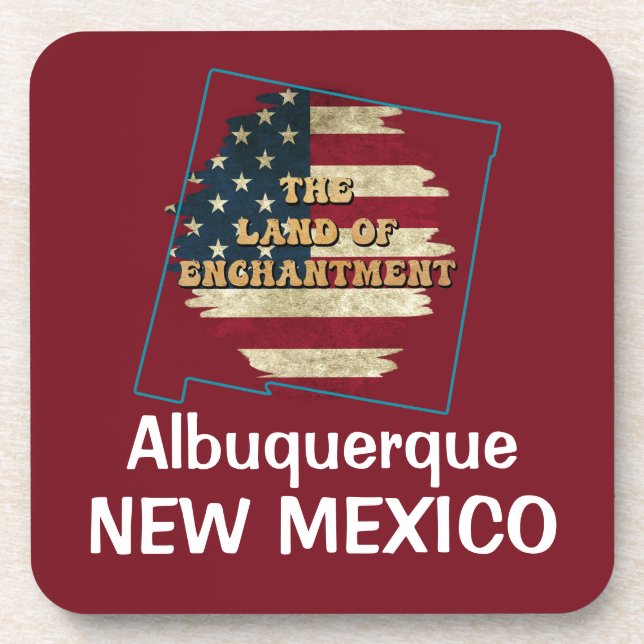 Posavasos Estado personalizado Nuevo México (Frente)