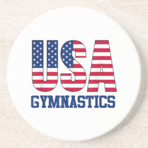 Posavasos Estados Unidos: Deportes de gimnasia con bandera e