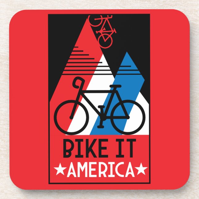 Posavasos Estados Unidos en bicicleta (Frente)