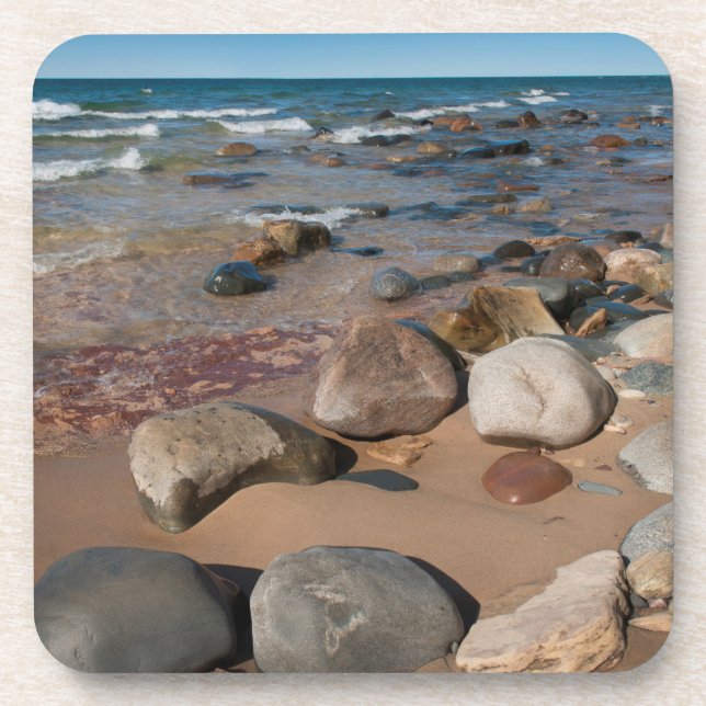 Posavasos Estados Unidos, Michigan. Boulders redondeados a 1 (Frente)