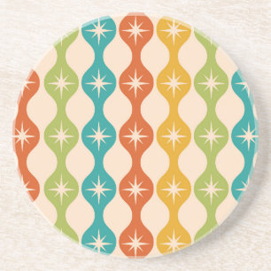 Posavasos Estallidos de estrellas retro de mediados de siglo