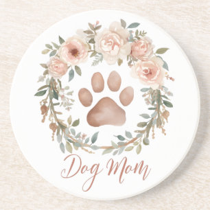Posavasos Estampa Personalizada de Pata Floral con Acuarela
