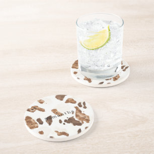 Posavasos Estampado de animal marrón chocolate