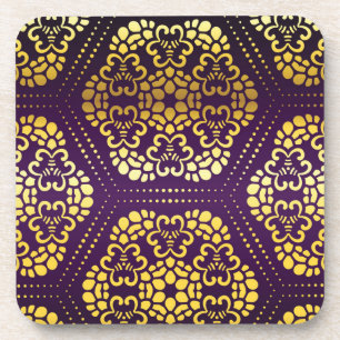Posavasos estampado de brocado