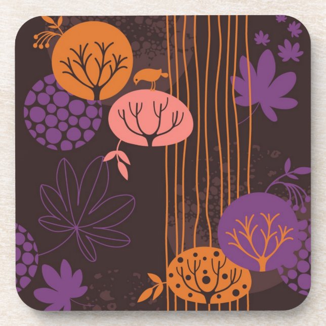 Posavasos Estampado de flores 2 (Frente)