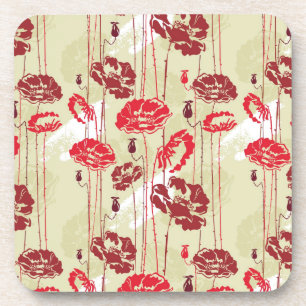 Posavasos Estampado de flores abstracto 2 de la elegancia