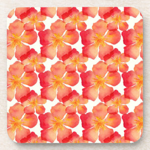 Posavasos Estampado de flores anaranjado del Oleander